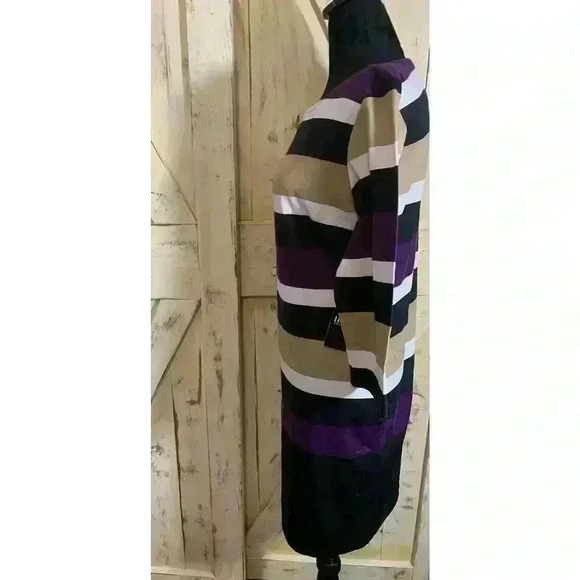 RN Studio by Ronni Nicole Women’s Dress 3/4 Sleeves Striped Multicolor Size 12P - Picture 7 of 9